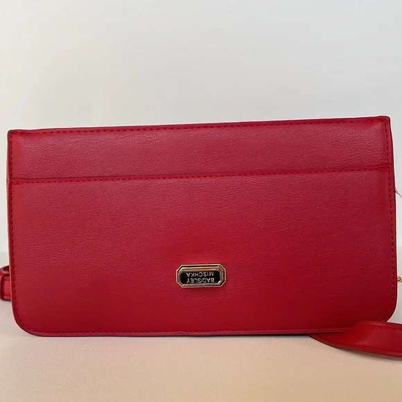 LIKE NEW RED BADGLEY MISCHKA GOLD STUDDED QUILTED CROSSBODY OR SHOULDER BAG - Picture 9 of 12